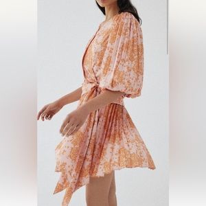 Acler pleated wrap mini dress